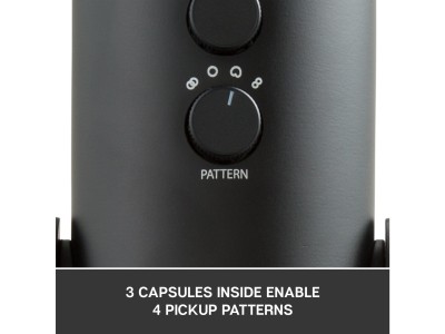 Blue Microphones Yeti Mikrofon Kabling 4.5mV/Pascal Cardioid/fler-retning/2-retning/stereo (skiftbar) Sort#2