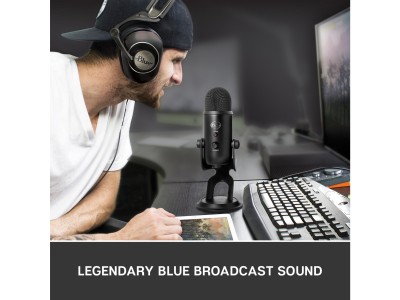 Blue Microphones Yeti Mikrofon Kabling 4.5mV/Pascal Cardioid/fler-retning/2-retning/stereo (skiftbar) Sort#4