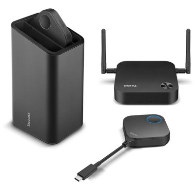 BenQ InstaShow WDC10C, trådlös bild-/ljudöverföring, basstation + 2st HDMI-sändare (USB-C) med hållare