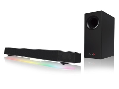 Sound BlasterX Katana Soundbar, 2.1 stereo, 30W + 75W RMS, Bluetooth, RGB, fjärrkontroll