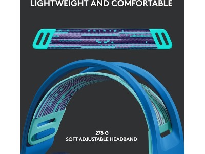 Logitech G733 Lightspeed Wireless Headset, RGB - Blå#3