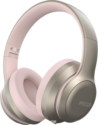 iFecco Hörlurar Trådlösa Bluetooth Over Ear, Trådlösa brusreducerande
hörlurar med mikrofon, hopfällbara HiFi Stereo Bluetooth Headset med
mjuka kuddar för resor, hem mm
