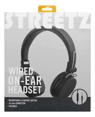 Streetz HL-W200 headset, 3,5mm, vikbara, 1,5m - Svart#5