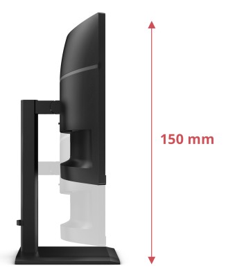34" AOC CU34E4CV, Curved VA 3440x1440, 1 ms, 120Hz FreeSync, 1500R, höjdjusterbar, 2xHDMI/DP/USB-C 90W, högtalare, USB 3.2-hubb#3