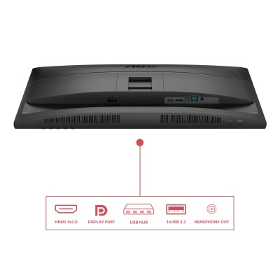 27" AOC Q27E4U, IPS 2560x1440, 4 ms, 120Hz, höjdjusterbar, pivot, HDMI/DP, högtalare, USB 3.2-hubb#4