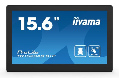 15.6" Iiyama ProLite TW1623AS, IPS 1920x1080 Multi-Touch, 30 ms, HDMI, högtalare, Android, 24/7-drift