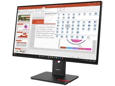 27" Lenovo ThinkVision T27-40, IPS 1920x1080, 6 ms, 120Hz, höjdjusterbar, pivot, VGA/HDMI/DP, USB 3.2-hubb#2