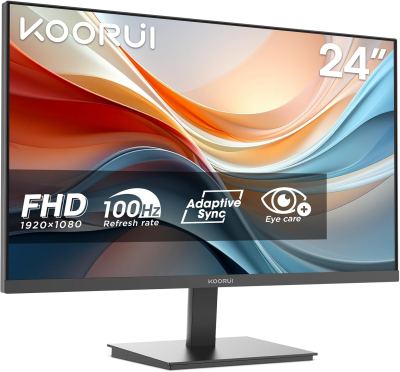 KOORUI E2412F 24-tums PC-skärm, FHD 1 920 x 1080 100Hz bildskärm,
Adaptive Sync HDMI 1.4, Eye Care, lutande från -5° till 15°, VESA 100 x 100
mm#1