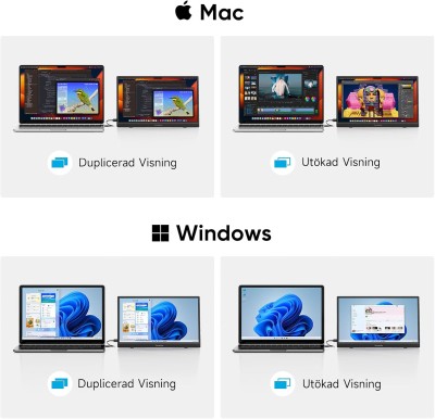 Bärbar Monitor 15,6 Tum FHD 1080P IPS Ultra-tunn, Portabel Skärm med Stativ & Högtalare, USB Monitor för Laptop, PC, Mac, PS4/5, Xbox och Switch#5