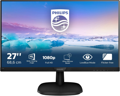 27" Philips V-line 273V7QJAB/00, IPS 1920x1080, 4 ms, 75Hz, VGA/HDMI/DP