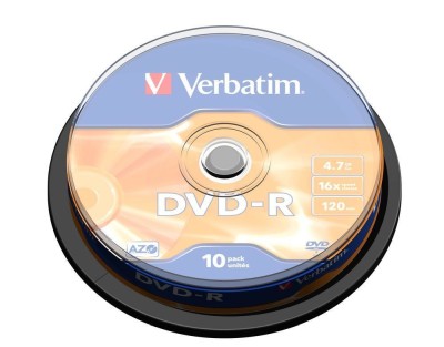 DVD-R media Verbatim 4.7 GB 16X, 10-pack spindel