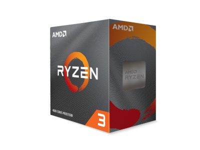 AMD Ryzen 3 4100 4-Core 8-Thread (65W), 3,8/4,0 GHz, 6 MB cache, Socket AM4, boxad med Wraith Spire-kylare