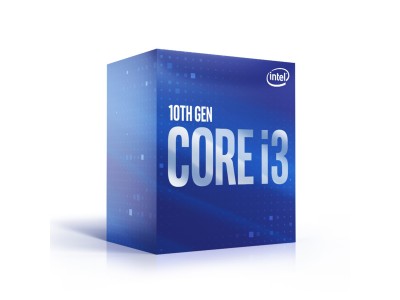 Intel Core i3-10100 4-Core 8-Thread (65W), 3,6/4,4 GHz, LGA1200, UHD Graphics 630, 8 MB cache, boxad med kylare