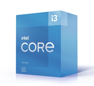 Intel Core i3-10105F 4-Core 8-Thread (65W), 3,7/4,4 GHz, LGA1200, 8 MB cache, boxad med kylare