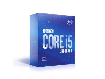 Intel Core i5-10600KF 6-Core 12-Thread (125W), 4,1/4,8 GHz, LGA1200, 12 MB cache, boxad utan kylare