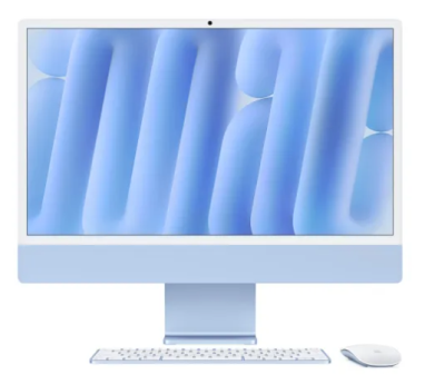 Apple iMac 24" Nanotextur, Apple M4 10-Core CPU 10-Core GPU, 32 GB, 2 TB SSD, svenskt tangentbord med numerisk del - Blå