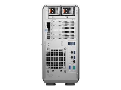 Dell PowerEdge T350, Intel Xeon E-2314 4-Core, 16 GB RAM, 1 TB HDD, 8x3.5" Hot-Swap, PERC H355, 3 års på-platsen-garanti NBD#3