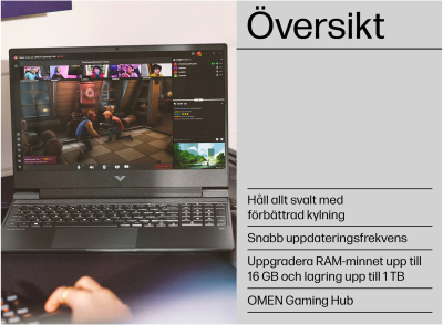 Victus Gaming Laptop 15,6" IPS 144Hz, i5-12450H, 8GB RAM, 512GB SSD, RTX 3050, RGB & Bakgrundsbelyst tangentbord#5