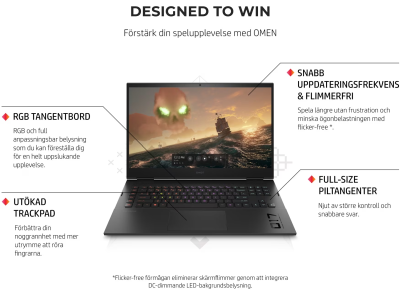 OMEN by HP Laptop 17 Windows 11 Home Intel® Core™ i9 13900HX 32 GB RAM 1 TB SSD 17.3" QHD, 240 Hz, 3 ms response time NVIDIA® GeForce RTX™ 4080 (12 GB)#6