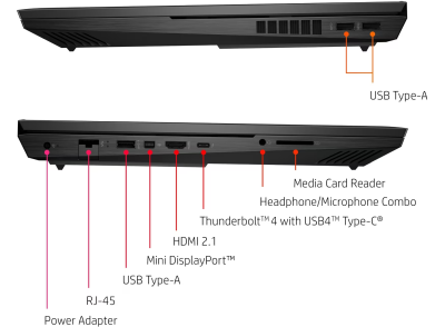 OMEN by HP Laptop 17 Windows 11 Home Intel® Core™ i9 13900HX 32 GB RAM 1 TB SSD 17.3" QHD, 240 Hz, 3 ms response time NVIDIA® GeForce RTX™ 4080 (12 GB)#7