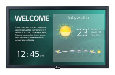 22" LG 22SM3G-B, IPS 1920x1080, 16/7-drift, högtalare, LAN/WiFi, WebOS
