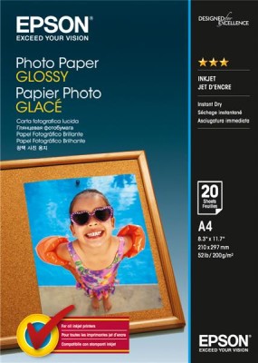 Epson Glossy Photo Paper A4, 200g/m2, 20 ark