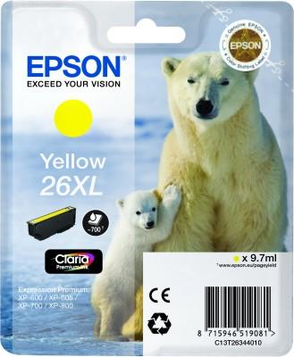 Epson 26XL Claria Premium Ink, Gul, 700 sidor