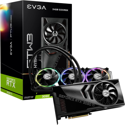 EVGA GeForce RTX 3090 Ti FTW3 ULTRA HYBRID GAMING, 24G-P5-4988-KR, 24 GB GDDR6X
