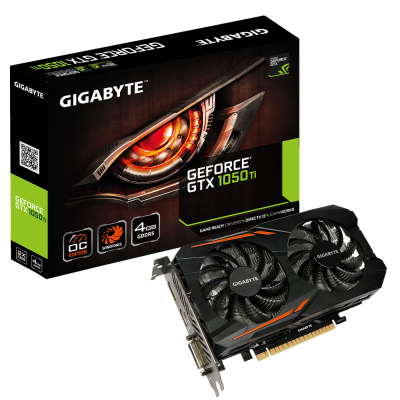 Gigabyte GeForce GTX 1050 Ti OC 4 GB GDDR5, DVI/HDMI/DP