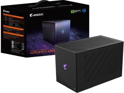 Gigabyte AORUS RTX 4090 GAMING BOX 24 GB GDDR6X, externt grafikkort Thunderbolt 3, HDMI/3xDP, LAN, 2xUSB-A 3.2, RGB Fusion