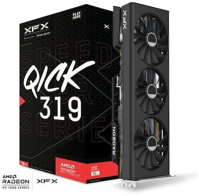 XFX Radeon RX 7700 XT Speedster QICK319 Black Edition 12 GB GDDR6, HDMI/3xDP