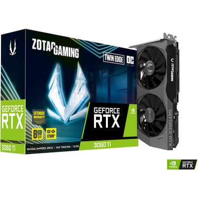 Zotac GeForce RTX 3060 Ti Twin Edge OC LHR 8 GB GDDR6, HDMI/3xDP
