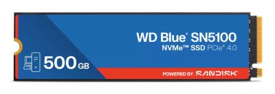 500 GB WD Blue SN5100 SSD, M.2 2280 NVMe PCIe 4.0