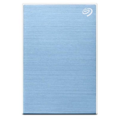 5 TB Seagate One Touch Portable Drive, 2.5", lösenordsskyddad, USB 3.2 - Ljusblå