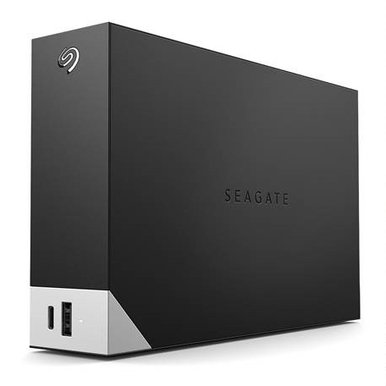 4 TB Seagate One Touch Desktop med HUB, USB 3.0, Windows/Mac, 2-port USB-hub för laddning av telefon/surfplatta