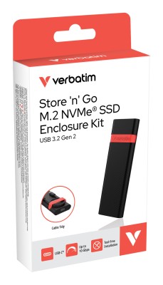 Externt kabinett Verbatim Store ‘n’ Go SSD Enclosuire Kit, USB-C till M.2 NVMe PCIe SSD, USB 3.2 Gen 2 10Gbps#4