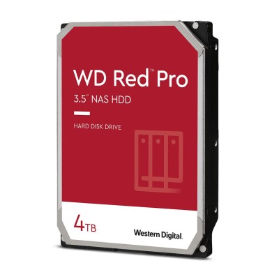 4 TB WD Red Pro, 7200 rpm, 256 MB cache SATA3, optimerad för NAS med 24/7 drift