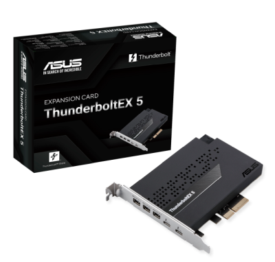 Asus ThunderboltEX 5 Expansion Card, PCIe 4.0 x4, 2xTB5, 3xMiniDP input
