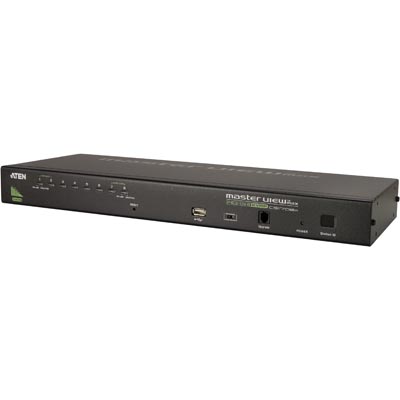 Systemswitch Aten CS-1708A, 8-vägs KVM, VGA, USB+PS/2+SUN, OSD, 19" rackmonterad