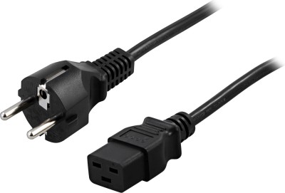 Strömkabel mellan UPS och vägguttag, rak CEE 7/7 - rak IEC C19, 5m - Svart