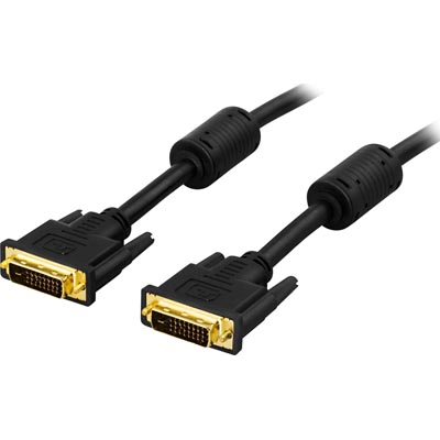 DVI-D-kablage, Dual Link, 1 meter - Svart
