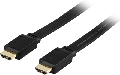 HDMI-kabel, 4K/3D, flat, 5 meter, bulk - Svart