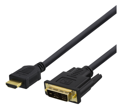 DELTACO HDMI till DVI-kabel, 7m, Full HD, svart