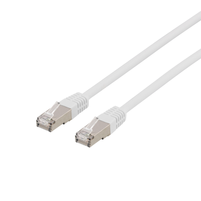 DELTACO U/FTP Cat6a patchkabel, LSZH, 0,5m, vit