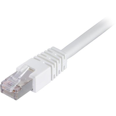 DELTACO F/UTP Cat6 patchkabel, LSZH, 1m, vit