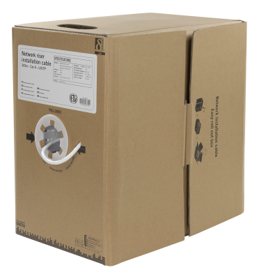 TP-kabel U/UTP, Cat.6 installationskabel, 305 meter - Vit#1