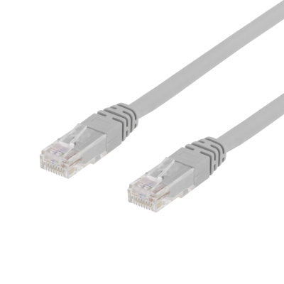 DELTACO U/UTP Cat6 patchkabel, LSZH, 15m, grå