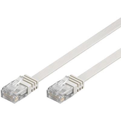 DELTACO Network Cable | Cat 6 | U/UTP | Patch flat | White | 5m