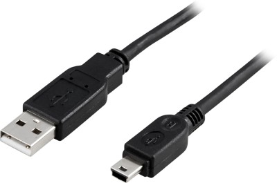 USB 2.0-kabel A ha till Mini B ha, 2 meter, svart