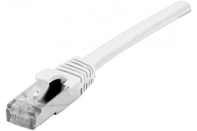 EXC Patch Cord RJ45 CAT.6a S/FTP Copper LSZH (Halogenfri) Snagless White 1m